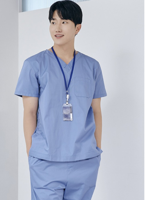 남성 V넥 쿨스판 스크럽 티셔츠(3color)